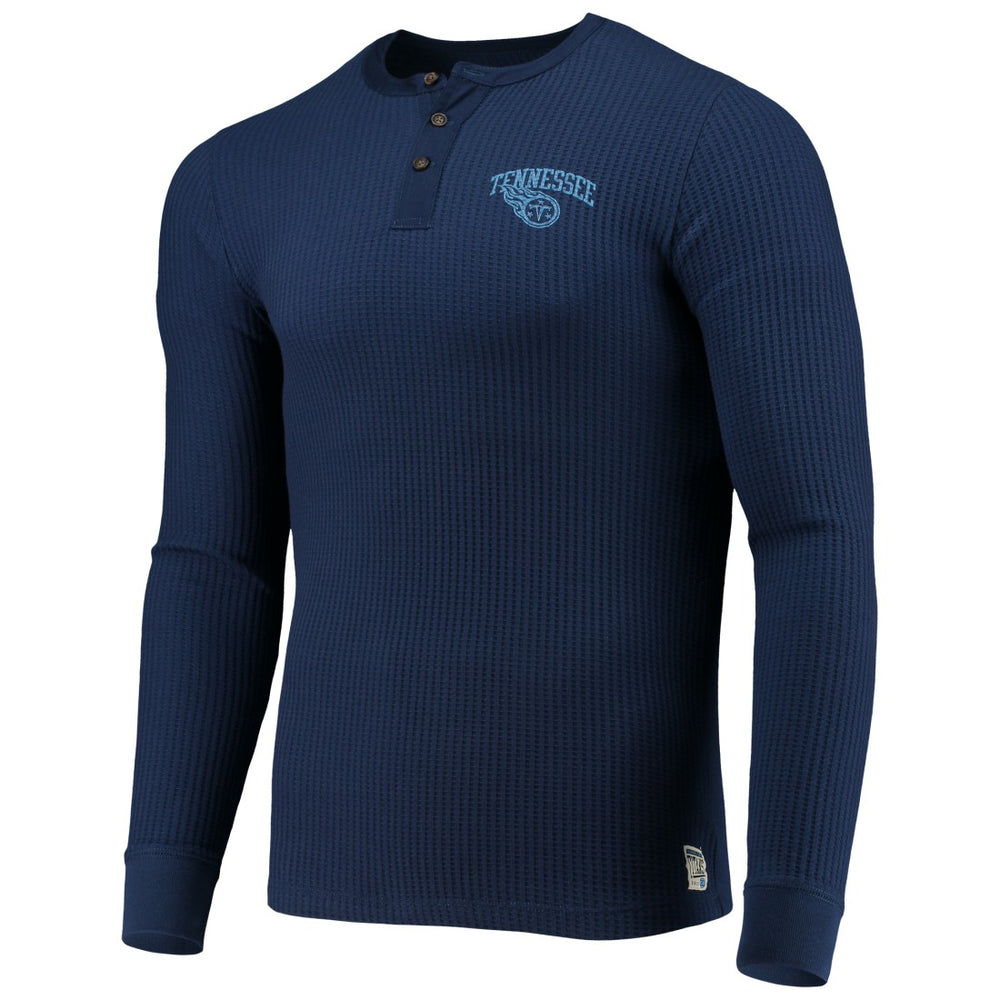 Tennessee Titans Junk Food Thermal Henley Long Sleeve T-Shirt - Navy - NFL