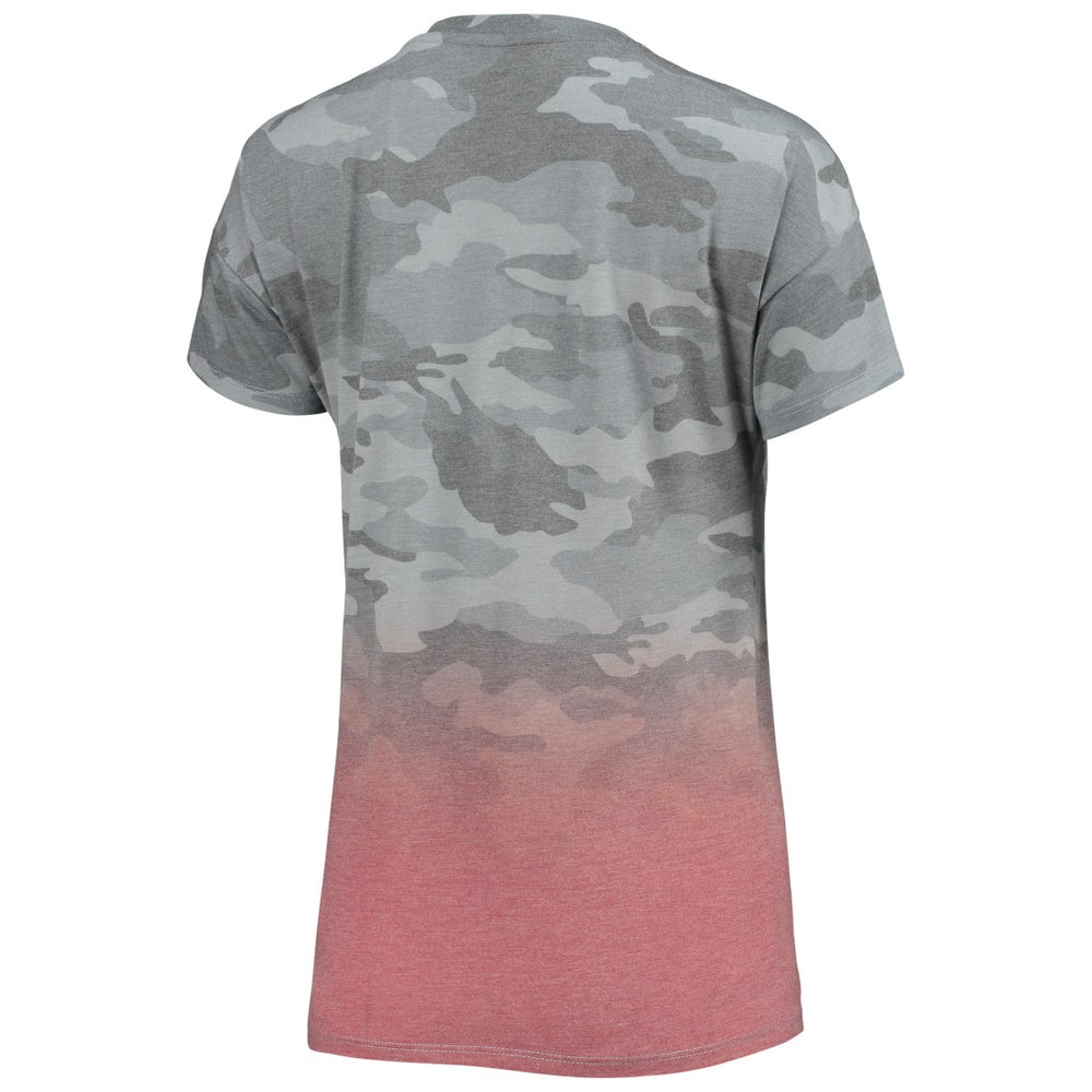 Tampa Bay Buccaneers Juniors Beth Camo Dip-Dye T-Shirt - Gray/Red - NFL