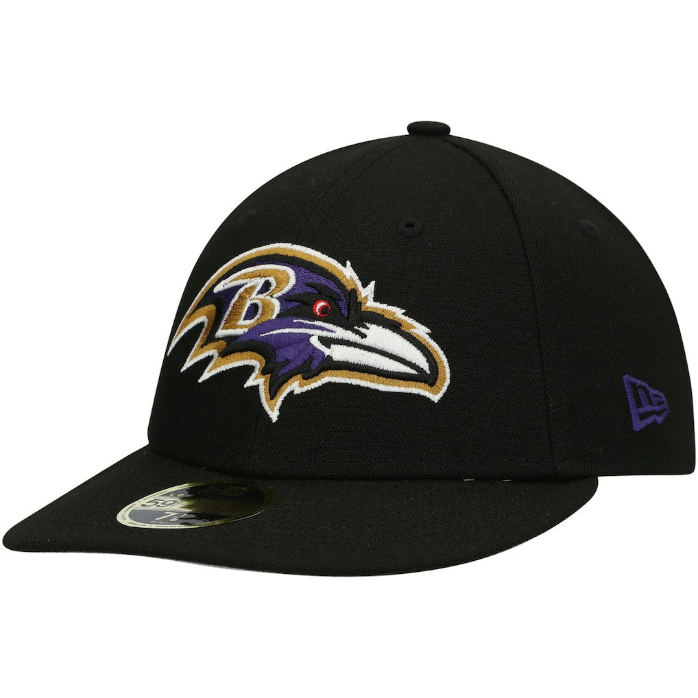 Baltimore Ravens New Era Omaha Low Profile 59FIFTY Fitted Hat - Black - NFL