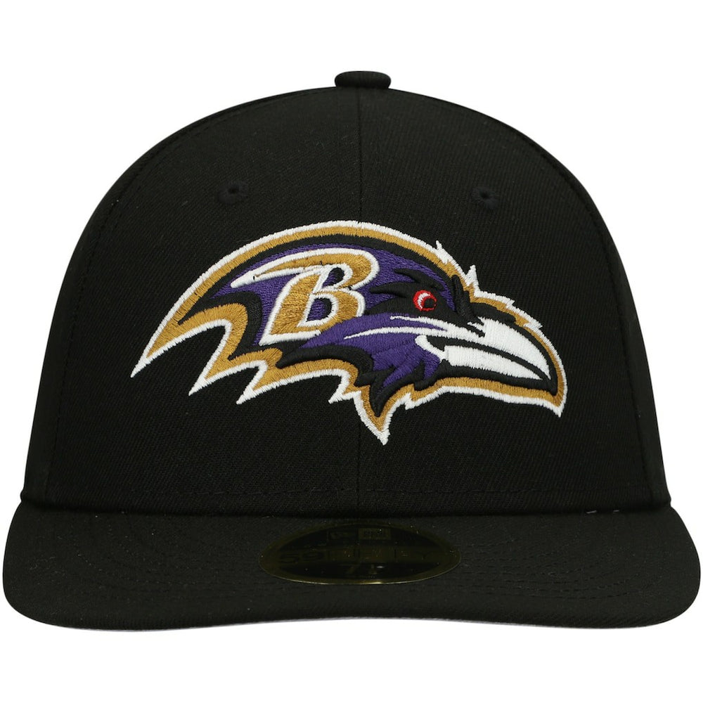Baltimore Ravens New Era Omaha Low Profile 59FIFTY Fitted Hat - Black - NFL