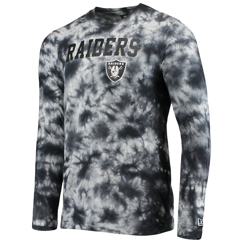 Las Vegas Raiders New Era Tie-Dye Long Sleeve T-Shirt - Black - NFL
