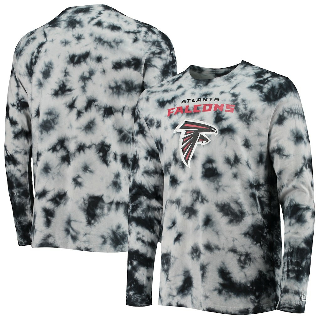 Atlanta Falcons New Era Tie-Dye Long Sleeve T-Shirt - Black - NFL