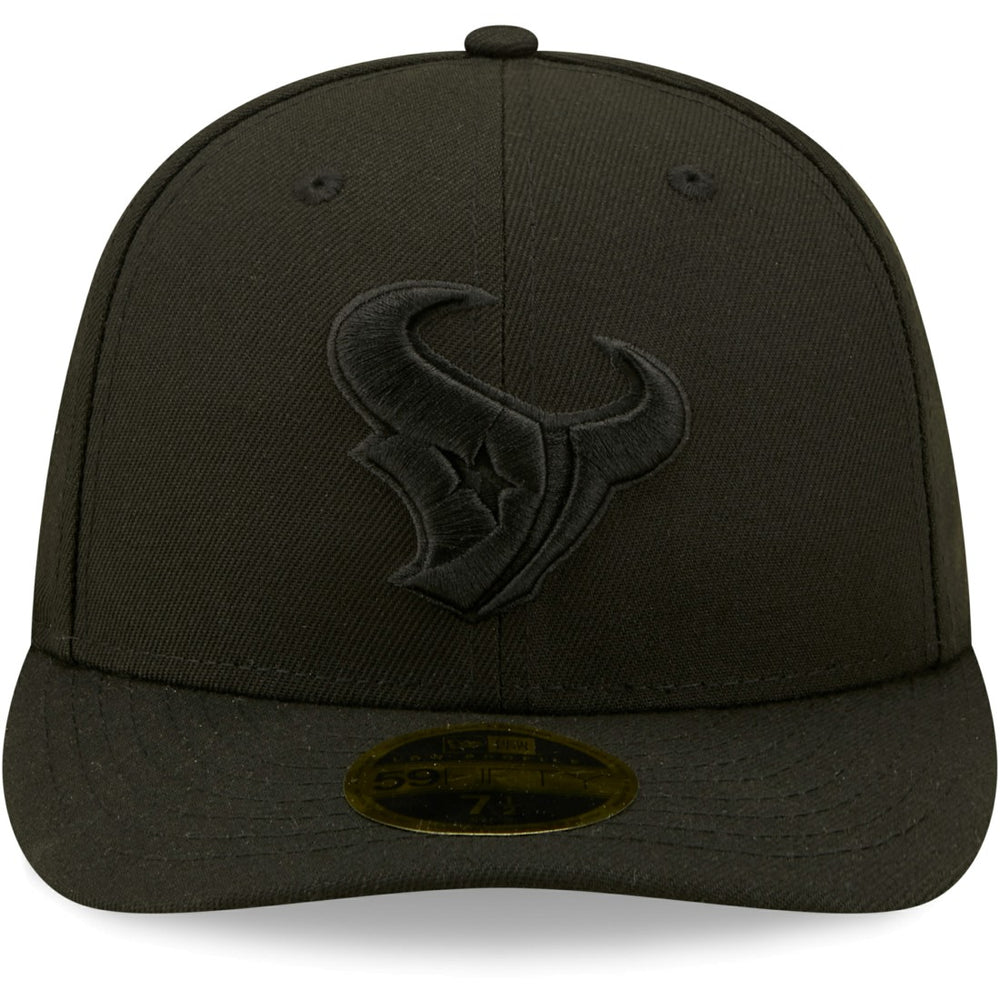 Houston Texans New Era Black on Black Low Profile 59FIFTY II Fitted Hat - Black - NFL