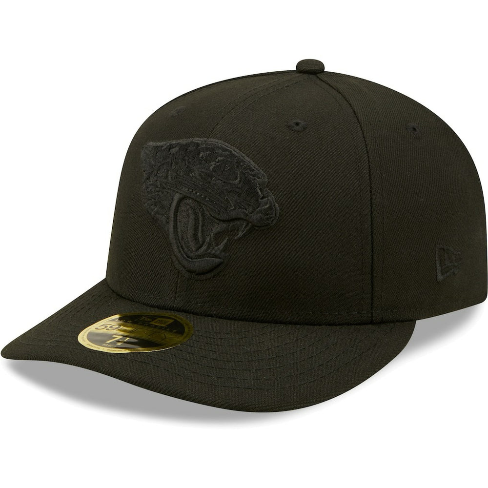 Jacksonville Jaguars New Era Black on Black Low Profile 59FIFTY II Fitted Hat - Black - NFL