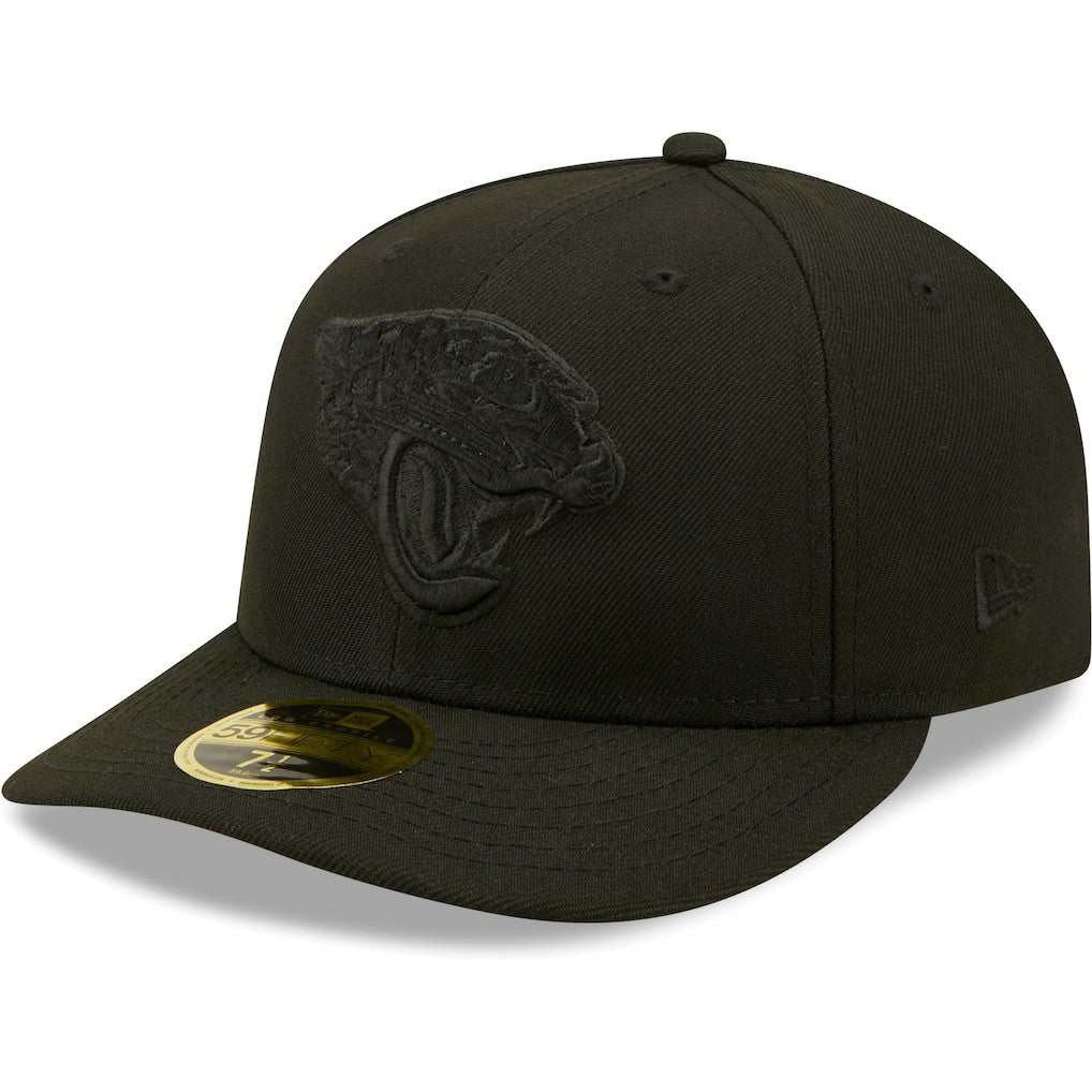 Jacksonville Jaguars New Era Black on Black Low Profile 59FIFTY II Fitted Hat - Black - NFL