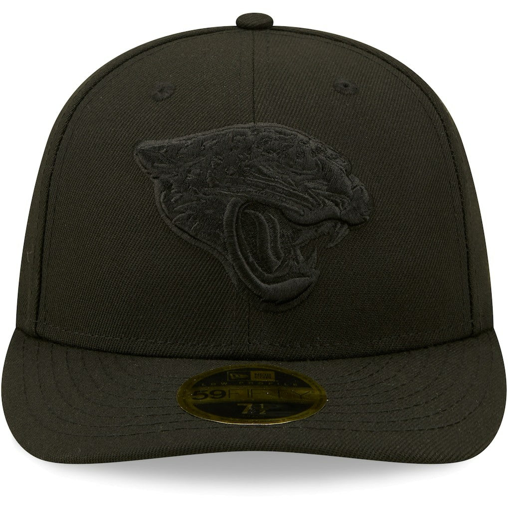 Jacksonville Jaguars New Era Black on Black Low Profile 59FIFTY II Fitted Hat - Black - NFL