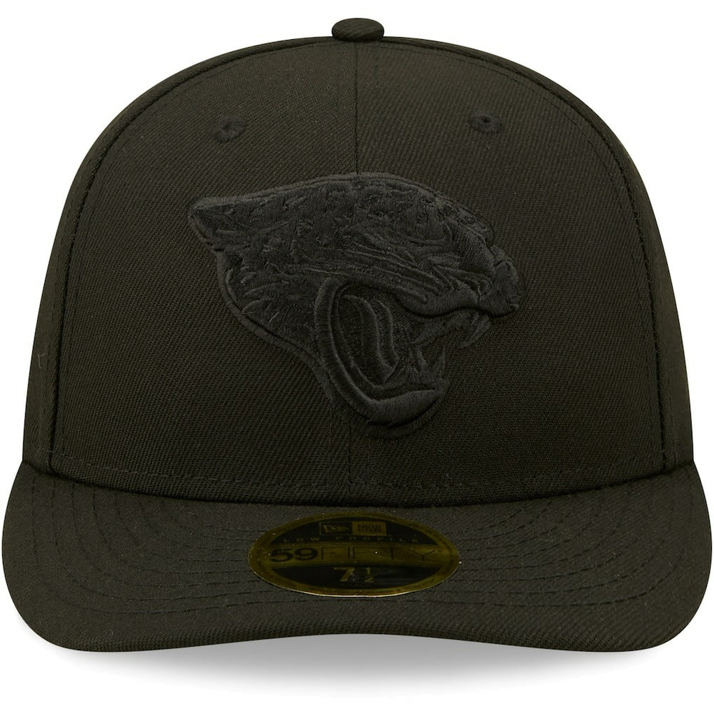Jacksonville Jaguars New Era Black on Black Low Profile 59FIFTY II Fitted Hat - Black - NFL