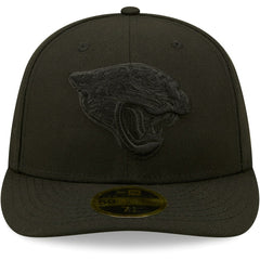 Jacksonville Jaguars New Era Black on Black Low Profile 59FIFTY II Fitted Hat - Black - NFL
