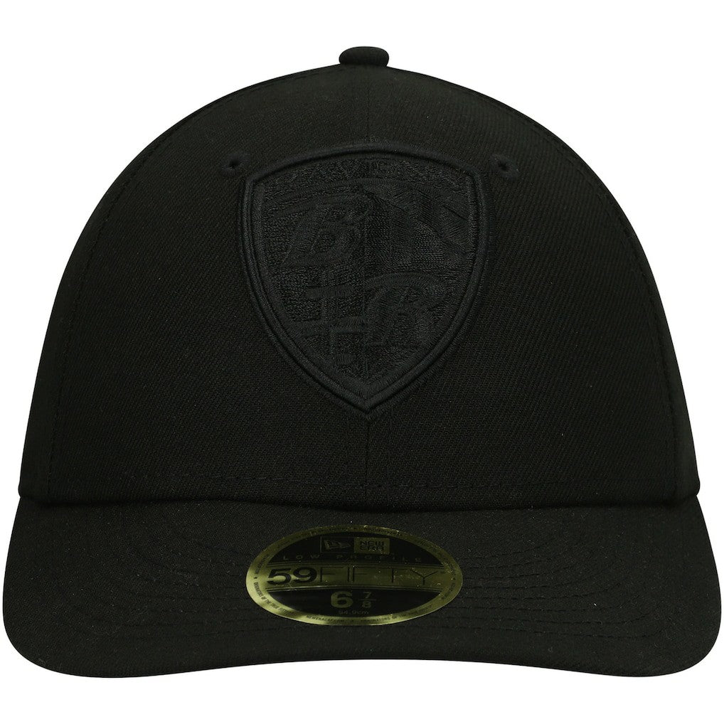 Baltimore Ravens New Era Black on Black Low Profile 59FIFTY II Fitted Hat - Black - NFL