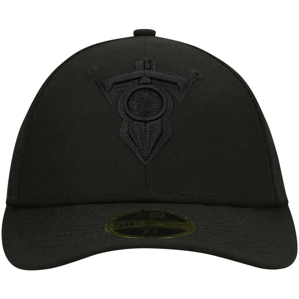 Tennessee Titans New Era Alternate Logo Black on Black Low Profile 59FIFTY II Fitted Hat - Black - NFL