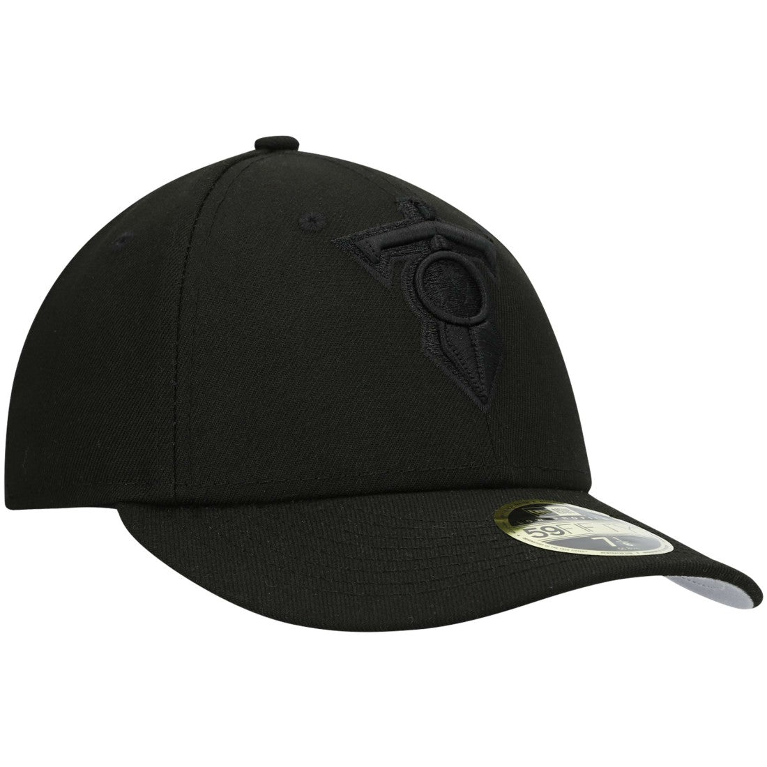 Tennessee Titans New Era Alternate Logo Black on Black Low Profile 59FIFTY II Fitted Hat - Black - NFL