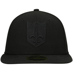 New Orleans Saints New Era Historic Logo Black on Black Low Profile 59FIFTY II Fitted Hat - Black - NFL