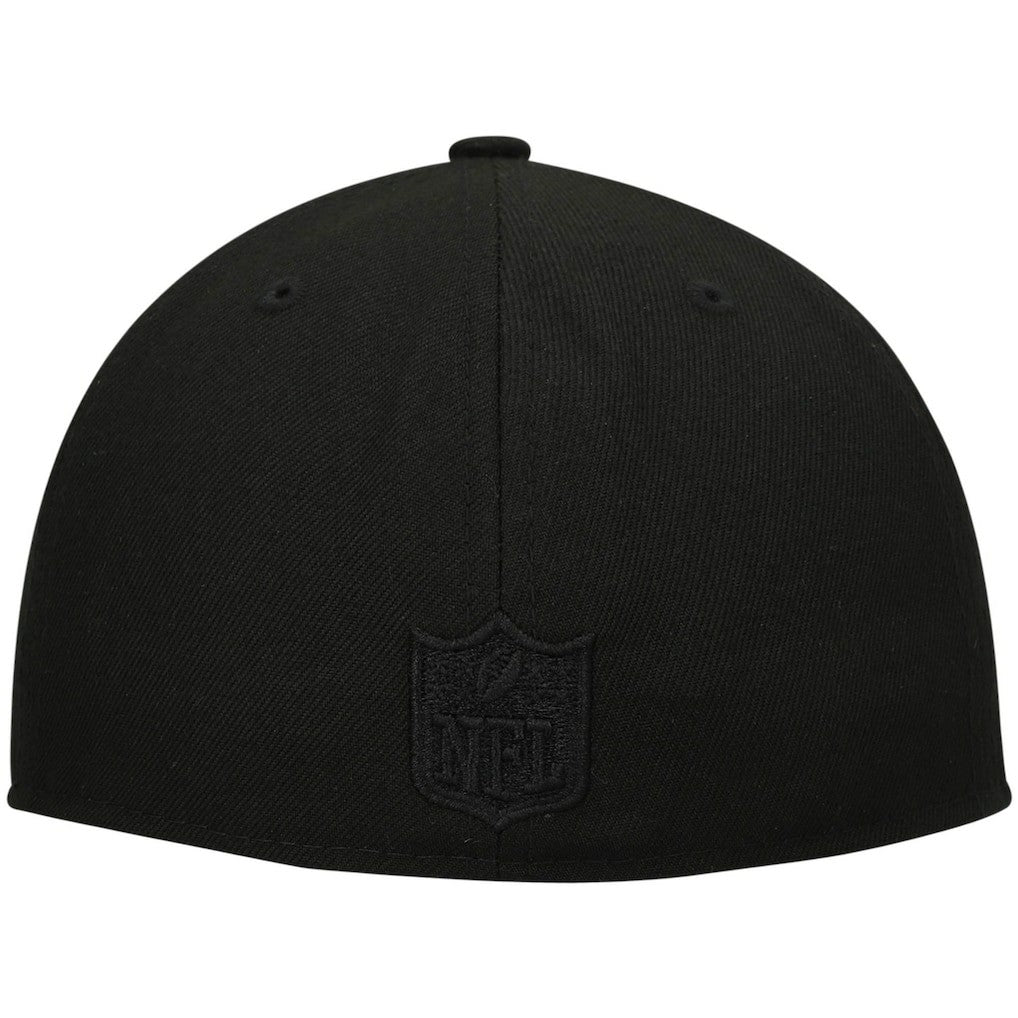 New Orleans Saints New Era Historic Logo Black on Black Low Profile 59FIFTY II Fitted Hat - Black - NFL
