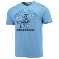 Dallas Mavericks Homage NBA x Grateful Dead Tri-Blend T-Shirt Blue