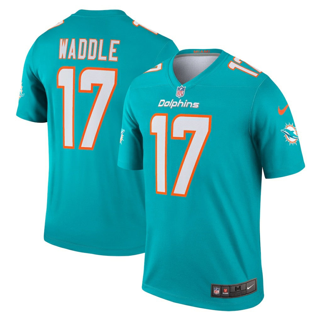 Jaylen Waddle Miami Dolphins Legend Player Performance Top - Aqua - Nike