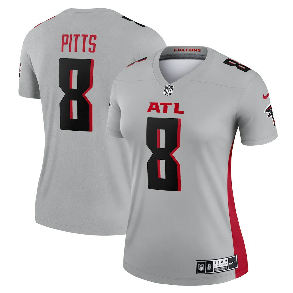 Kyle Pitts Sr. Atlanta Falcons Women's Inverted Legend Player Performance Top - Gray - Nike