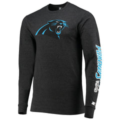 Carolina Panthers Starter Halftime Long Sleeve T-Shirt - Heathered Black - NFL