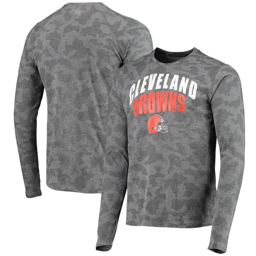 Cleveland Browns MSX by Michael Strahan Camo Performance Long Sleeve T-Shirt - Black - NFL