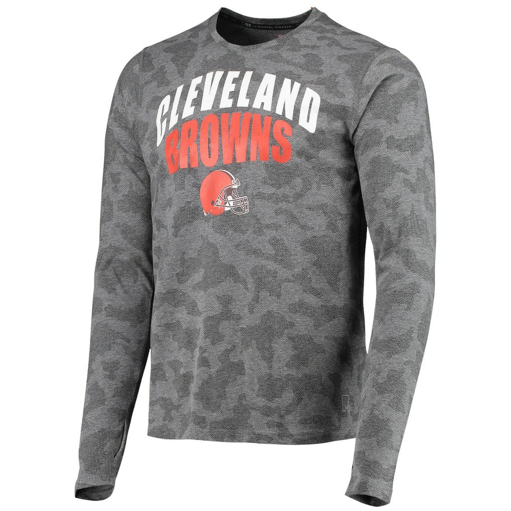 Cleveland Browns MSX by Michael Strahan Camo Performance Long Sleeve T-Shirt - Black - NFL