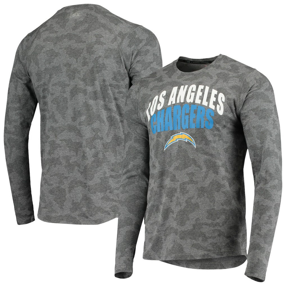 Los Angeles Chargers MSX by Michael Strahan Camo Performance Long Sleeve T-Shirt - Black - NFL