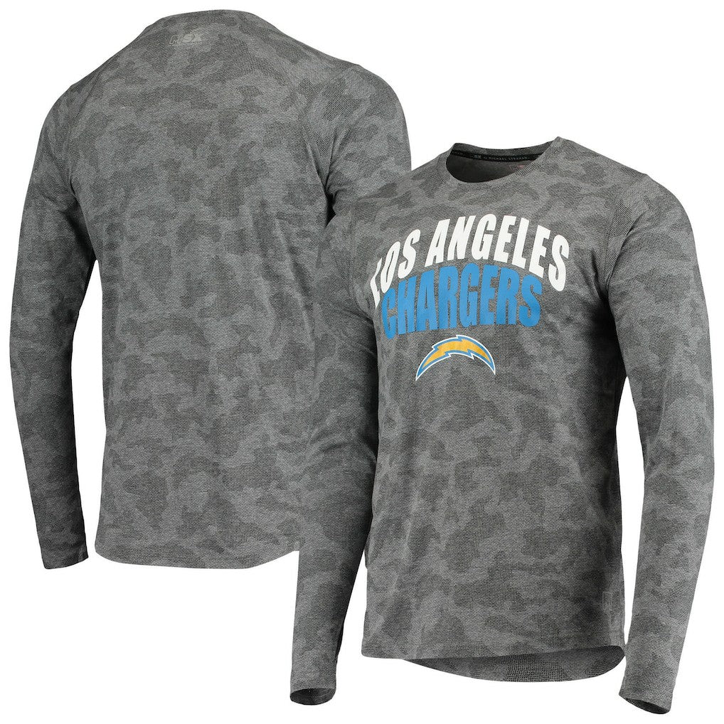 Los Angeles Chargers MSX by Michael Strahan Camo Performance Long Sleeve T-Shirt - Black - NFL