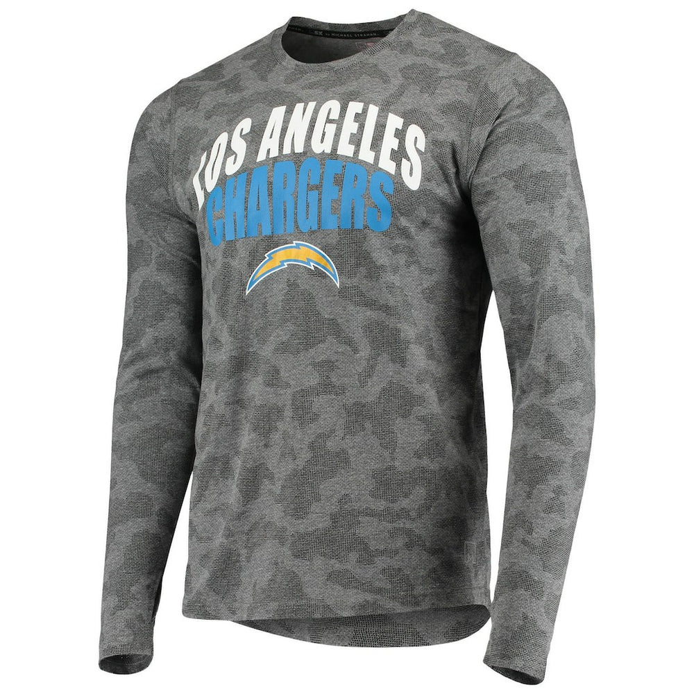 Los Angeles Chargers MSX by Michael Strahan Camo Performance Long Sleeve T-Shirt - Black - NFL
