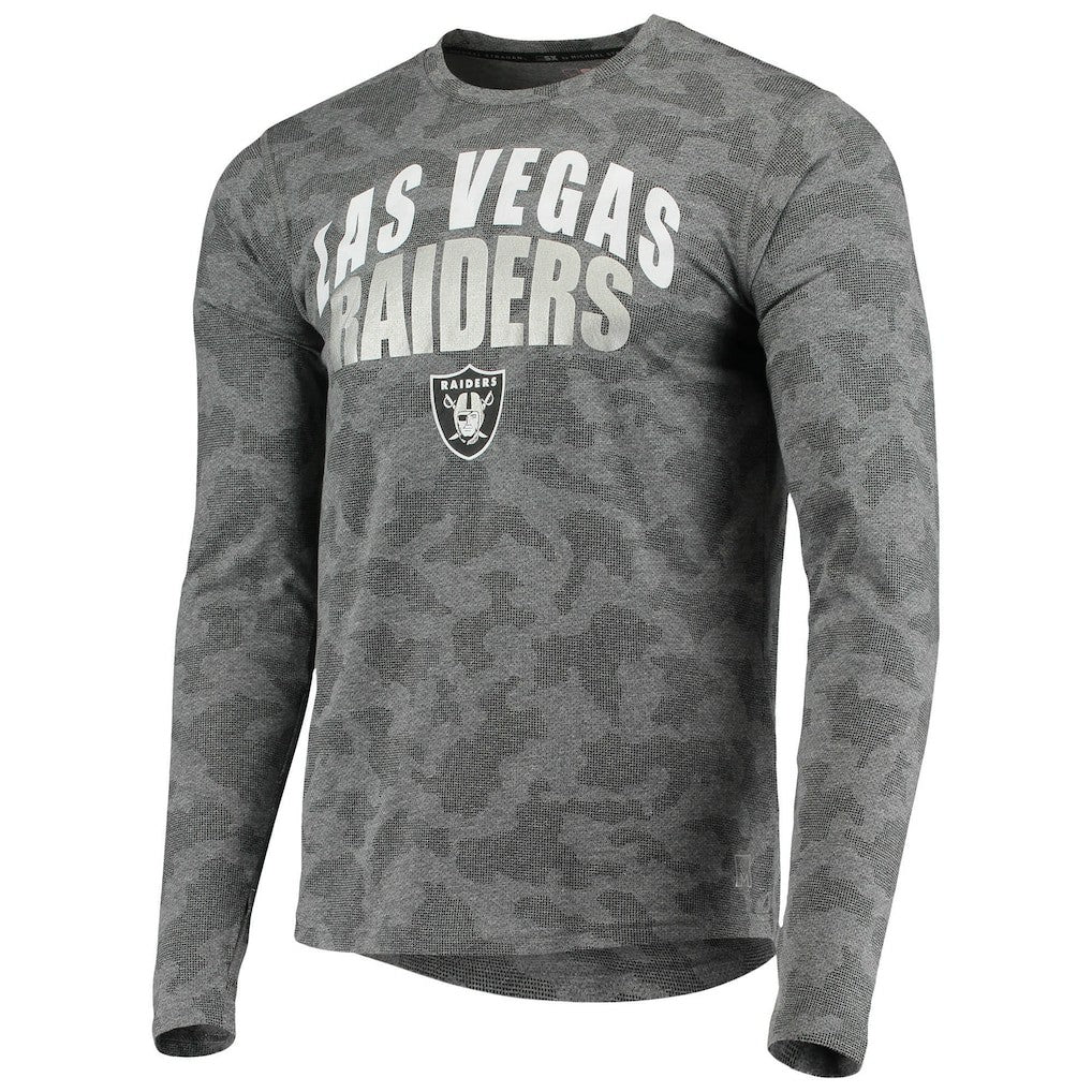 Las Vegas Raiders MSX by Michael Strahan Camo Performance Long Sleeve T-Shirt - Black - NFL