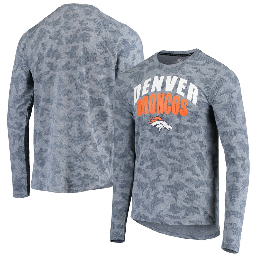 Denver Broncos MSX by Michael Strahan Camo Performance Long Sleeve T-Shirt - Navy - NFL