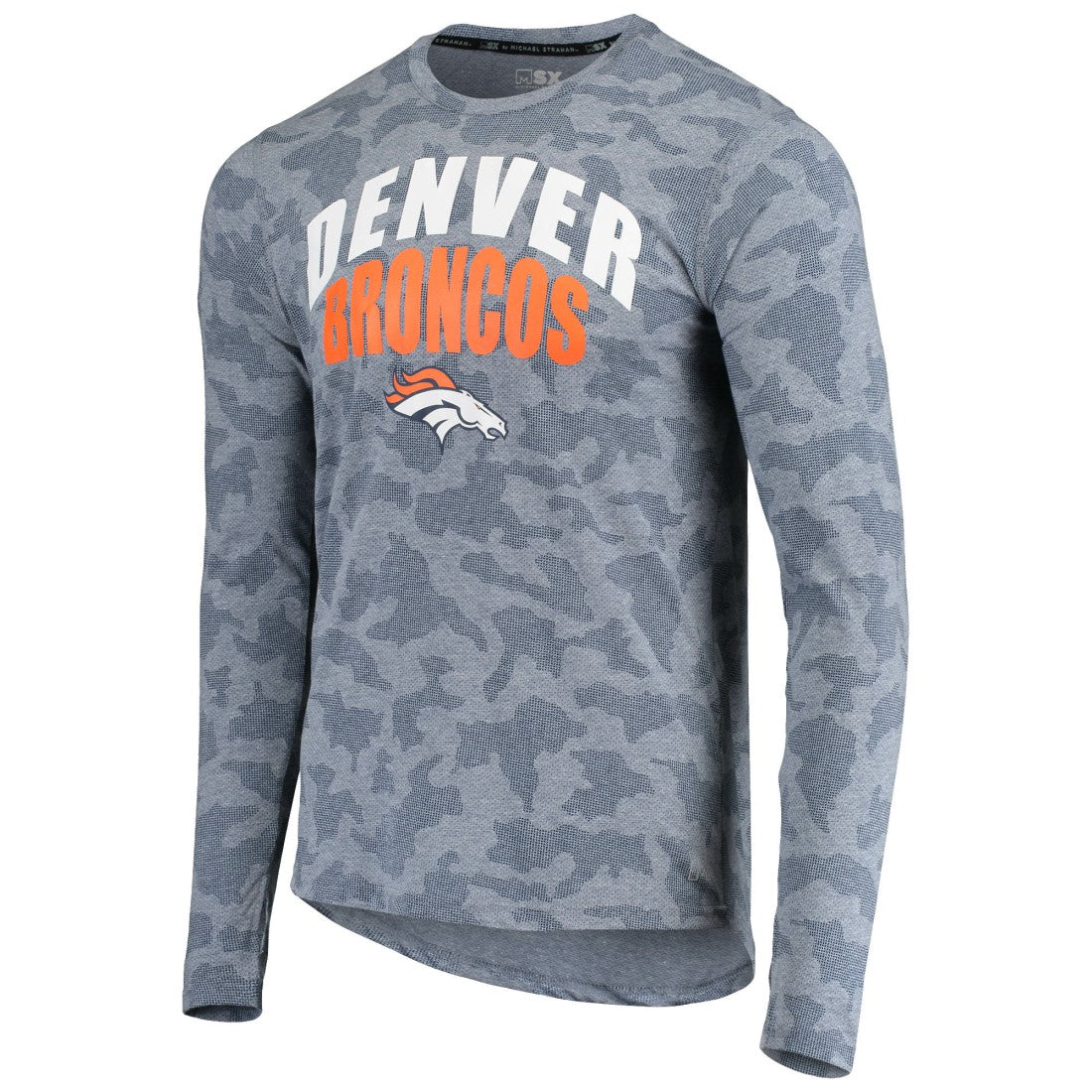 Denver Broncos MSX by Michael Strahan Camo Performance Long Sleeve T-Shirt - Navy - NFL