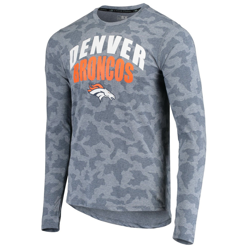Denver Broncos MSX by Michael Strahan Camo Performance Long Sleeve T-Shirt - Navy - NFL