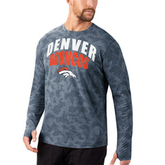 Denver Broncos MSX by Michael Strahan Camo Performance Long Sleeve T-Shirt - Navy - NFL
