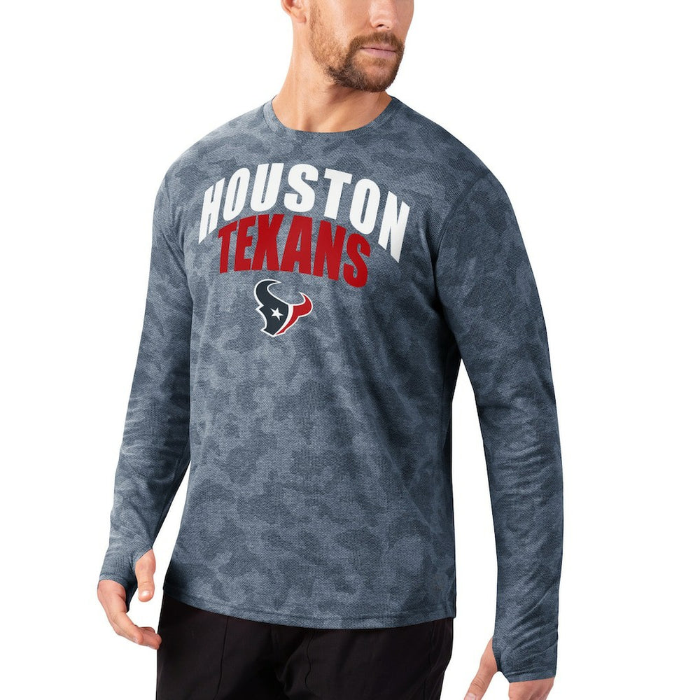 Houston Texans MSX by Michael Strahan Camo Performance Long Sleeve T-Shirt - Navy - NFL