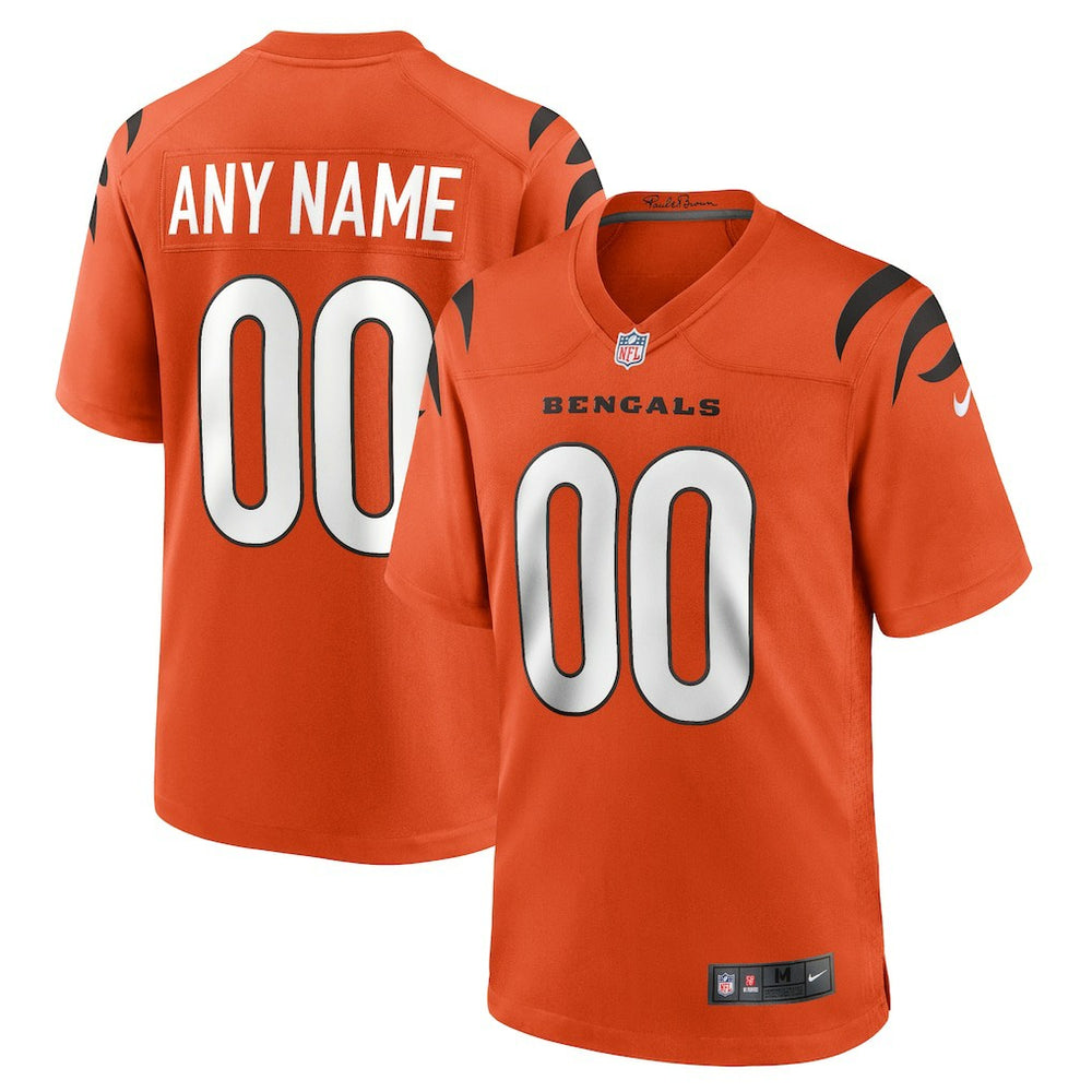 Cincinnati Bengals Alternate Game Custom Jersey - Orange - Nike