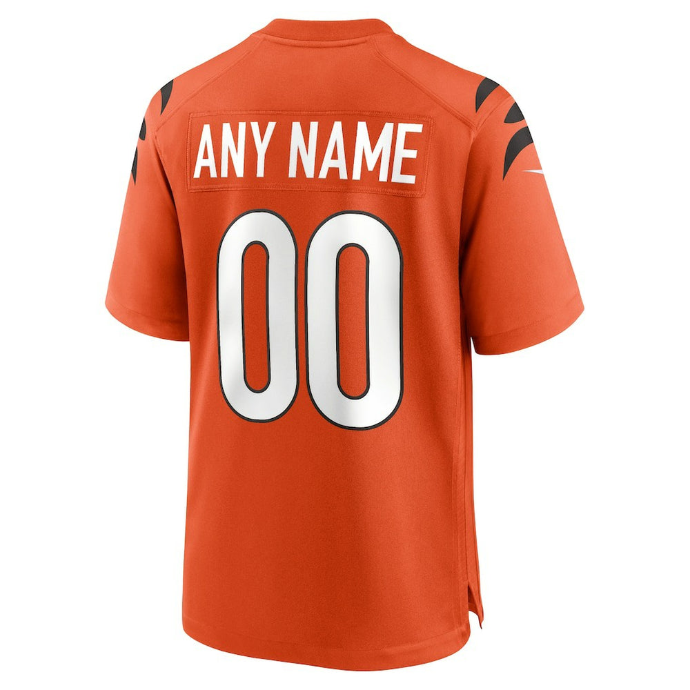 Cincinnati Bengals Alternate Game Custom Jersey - Orange - Nike
