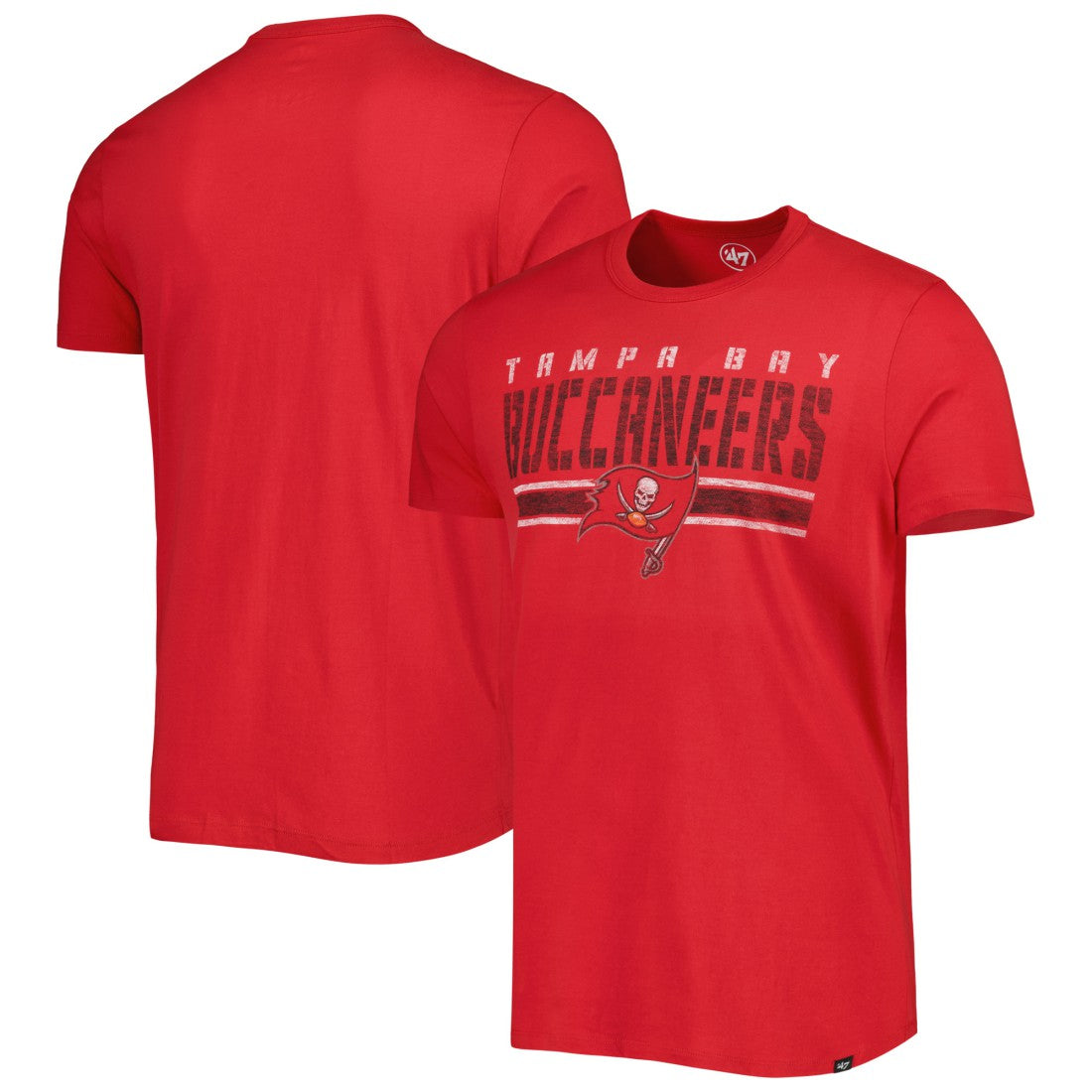 Tampa Bay Buccaneers '47 Team Stripe T-Shirt - Red - 47 brand