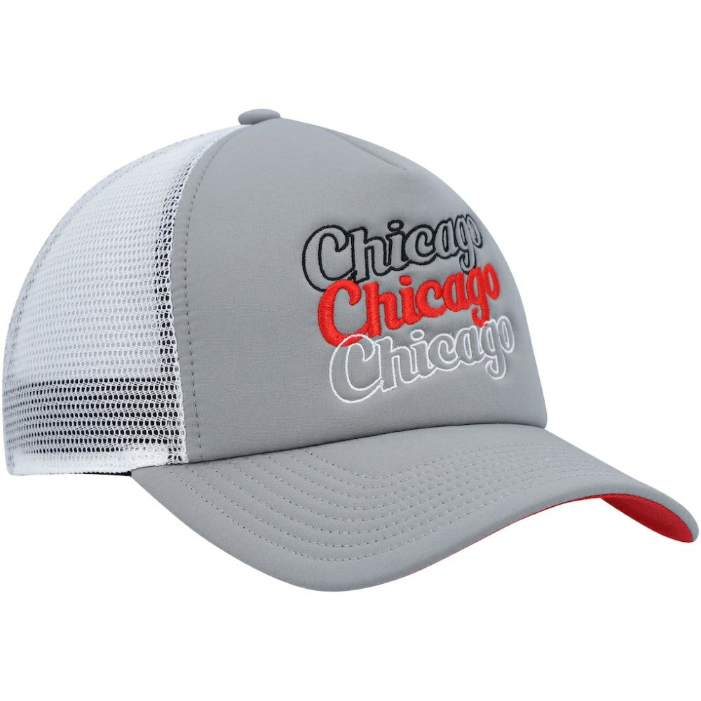 Chicago Blackhawks adidas Women's Foam Trucker Snapback Hat - Gray/White | Adidas discount
