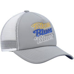 St. Louis Blues adidas Women's Foam Trucker Snapback Hat - Gray/White | Adidas near me