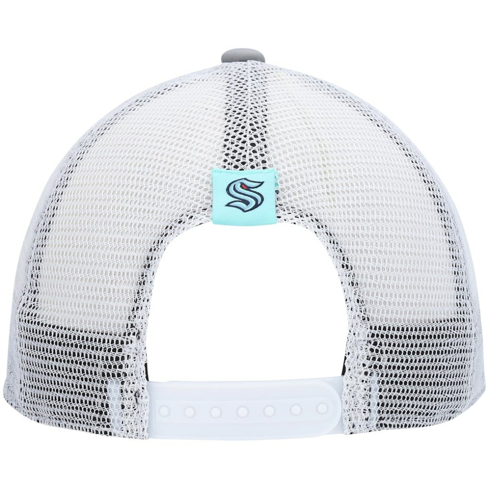 Seattle Kraken adidas Women's Foam Trucker Snapback Hat - Gray/White | Adidas on sale