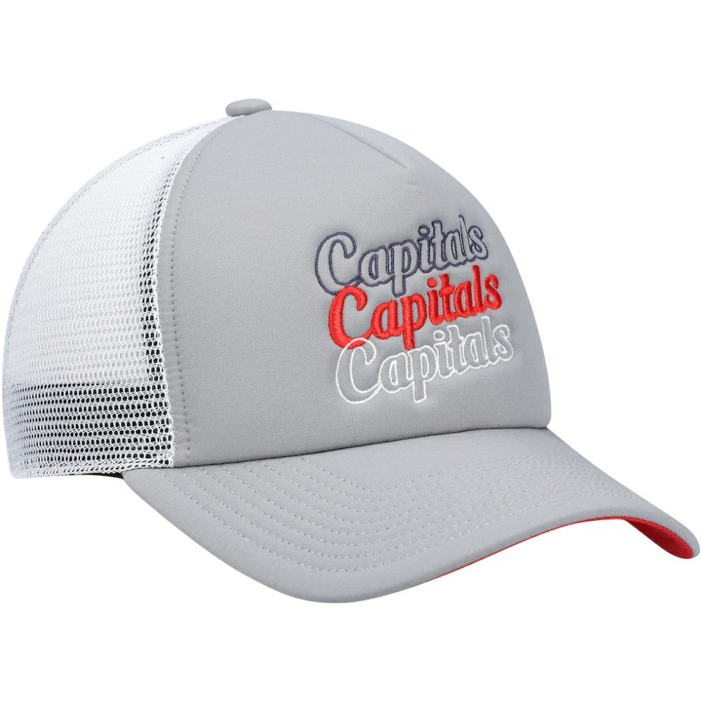 Washington Capitals adidas Women's Foam Trucker Snapback Hat - Gray/White | Adidas Clearance
