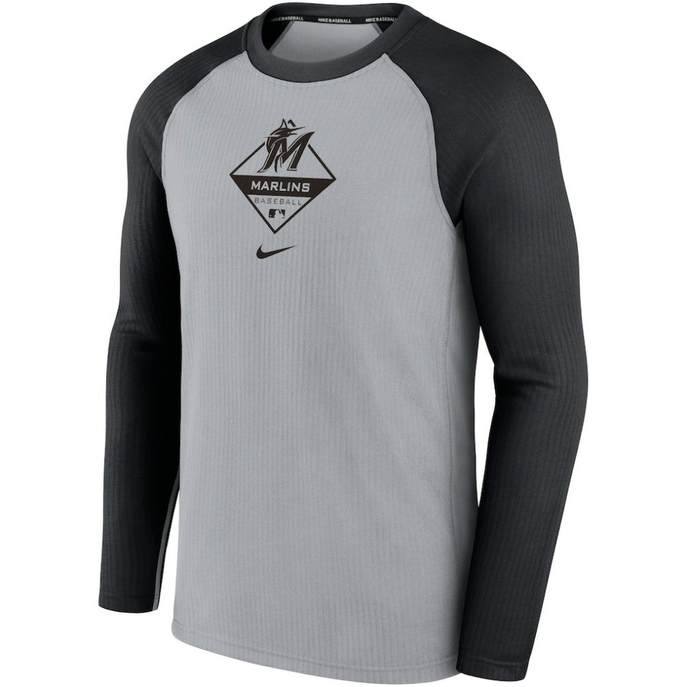 Miami Marlins Nike Game Authentic Collection Performance Raglan Long Sleeve T-Shirt for sale