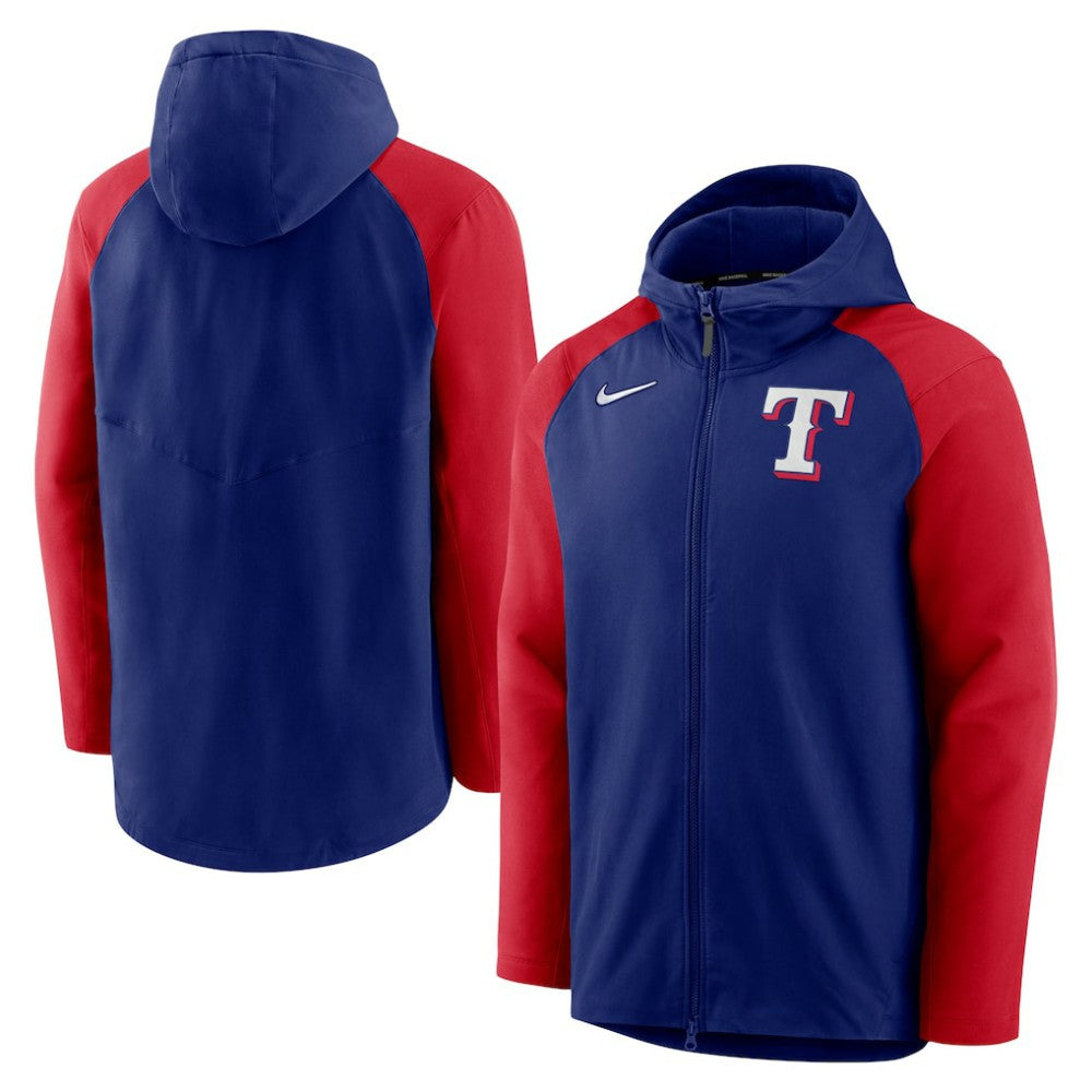 Texas Rangers Nike Authentic Collection Performance Raglan Full-Zip Hoodie Discount