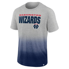 Fanatics Washington Wizards Board Crasher Dip-Dye T-Shirt Heathered Gray/Navy