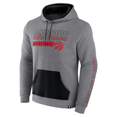 Fanatics Toronto Raptors Off The Bench Color Block Pullover Hoodie Heathered Gray