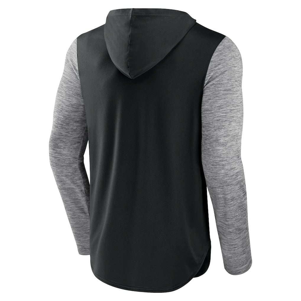 Fanatics Brooklyn Nets Deep Rotation Performance Pullover Hoodie Black/Heathered Charcoal