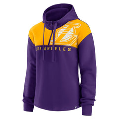 Fanatics Los Angeles Lakers Women's Overslide Quarter-Zip Fleece Hoodie Purple
