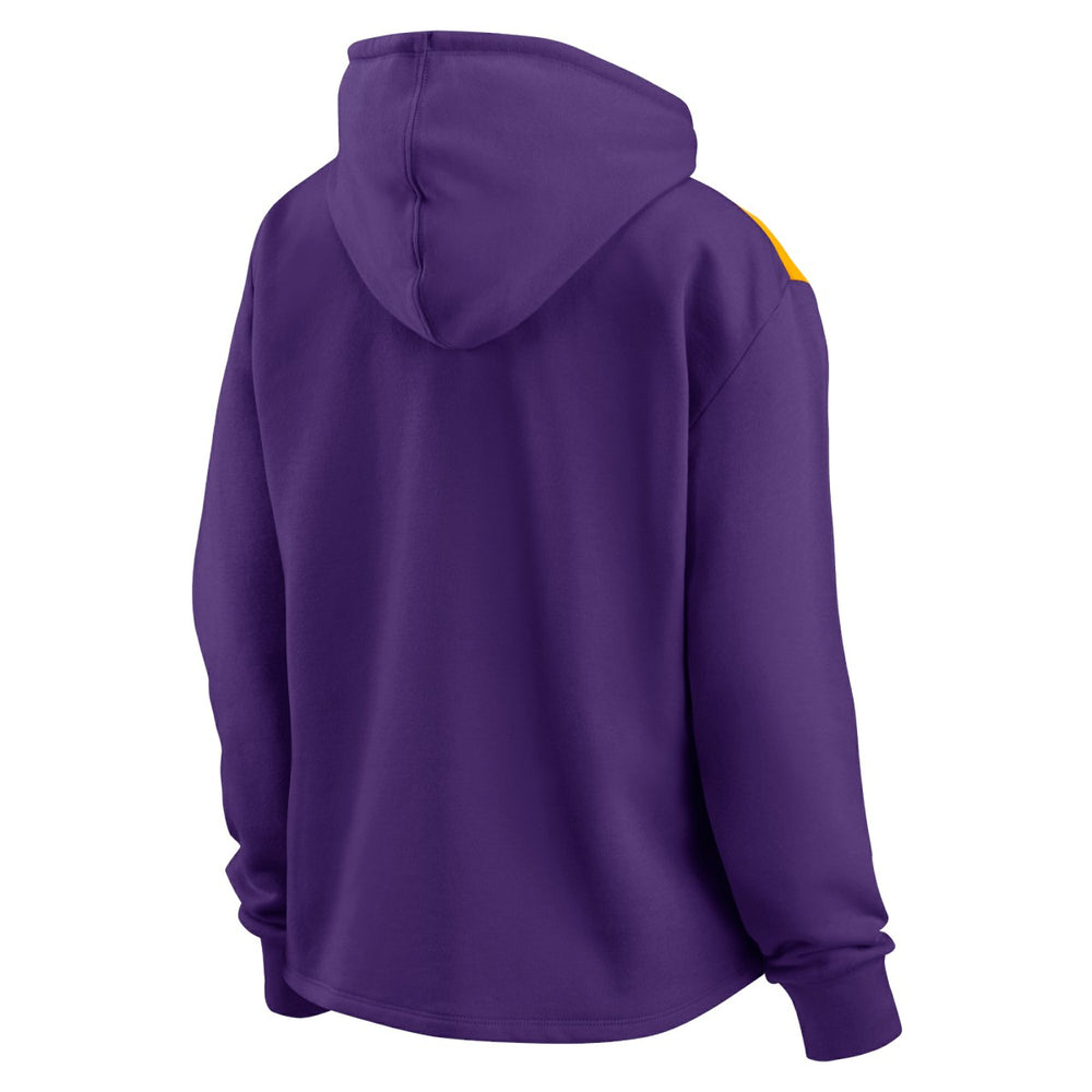 Fanatics Los Angeles Lakers Women's Overslide Quarter-Zip Fleece Hoodie Purple