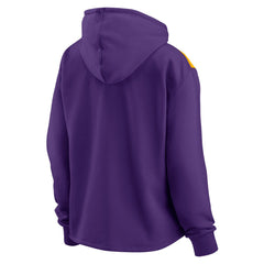 Fanatics Los Angeles Lakers Women's Overslide Quarter-Zip Fleece Hoodie Purple