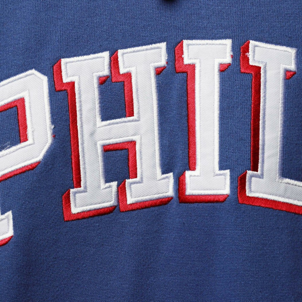 Fanatics Philadelphia 76ers Big & Tall Double Contrast Pullover Hoodie Royal/Red