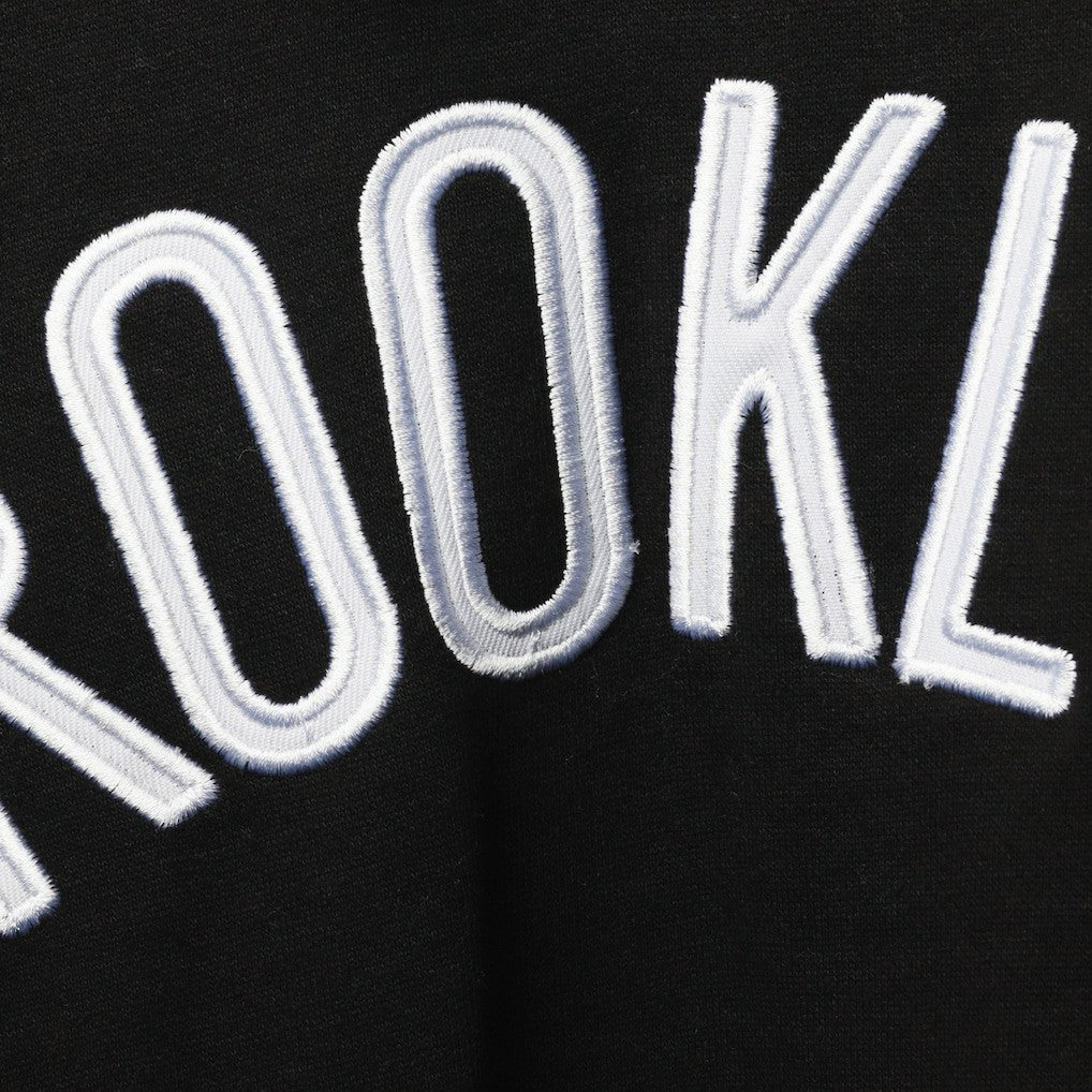 Fanatics Brooklyn Nets Big & Tall Double Contrast Pullover Hoodie Black/White