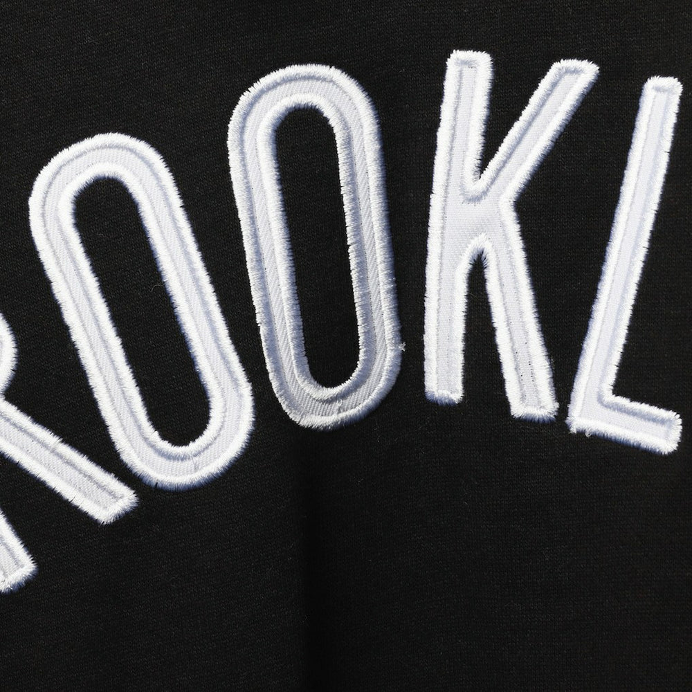 Fanatics Brooklyn Nets Big & Tall Double Contrast Pullover Hoodie Black/White